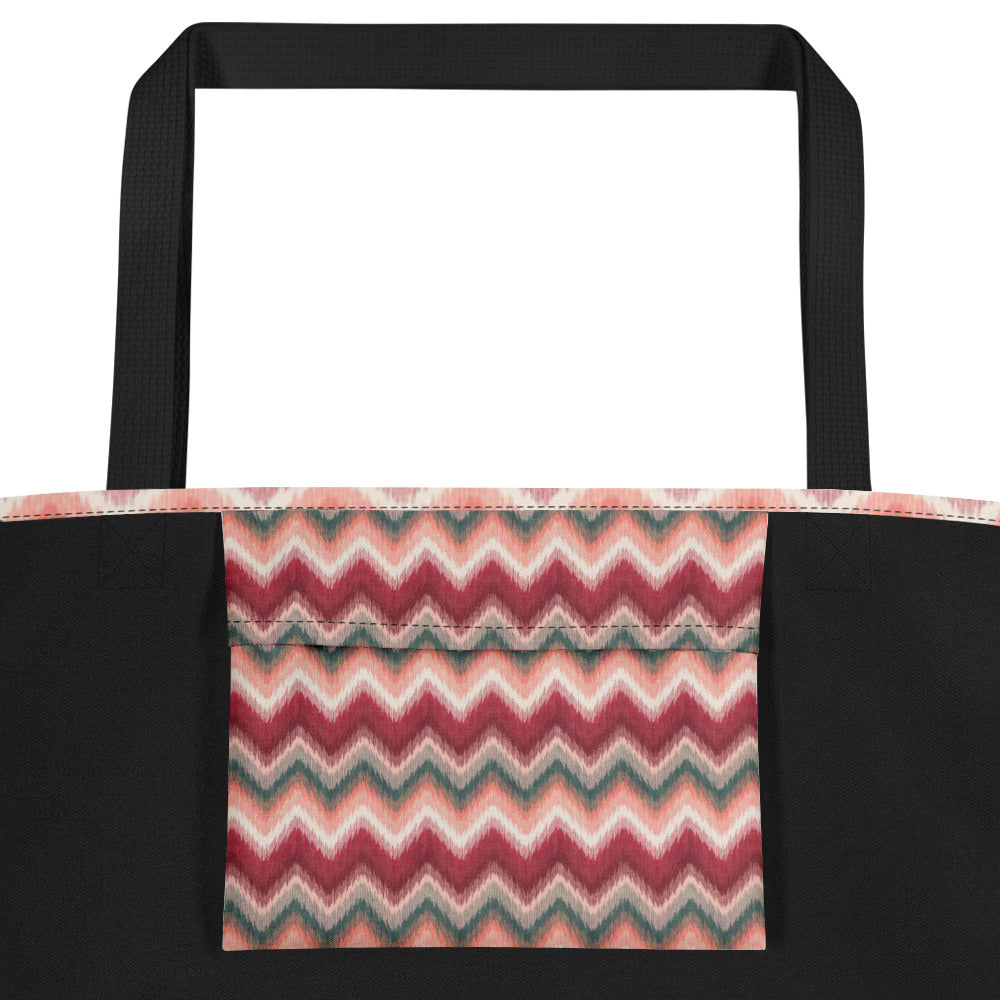 Chevron Fiesta Beach Tote