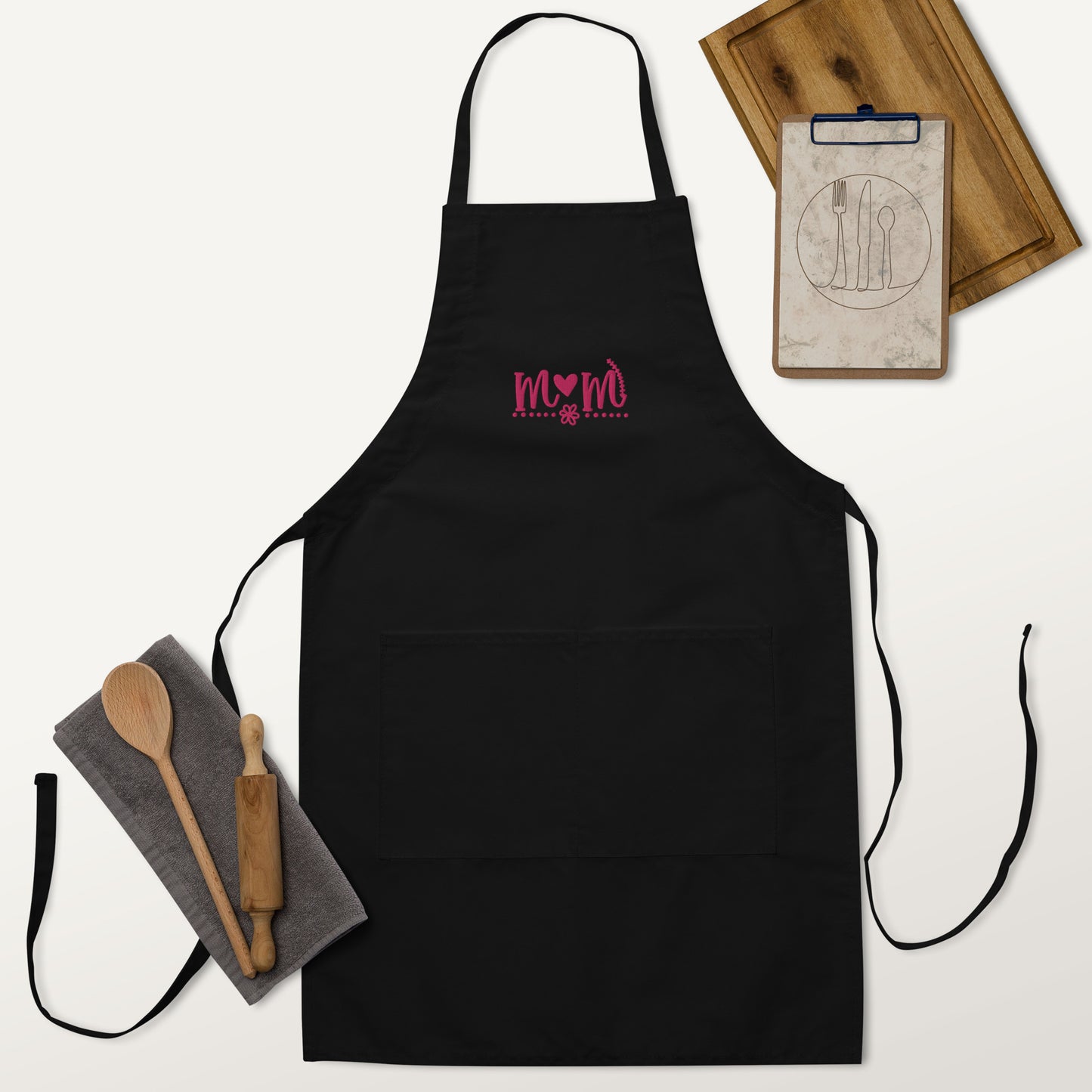 Mom Embroidered Apron