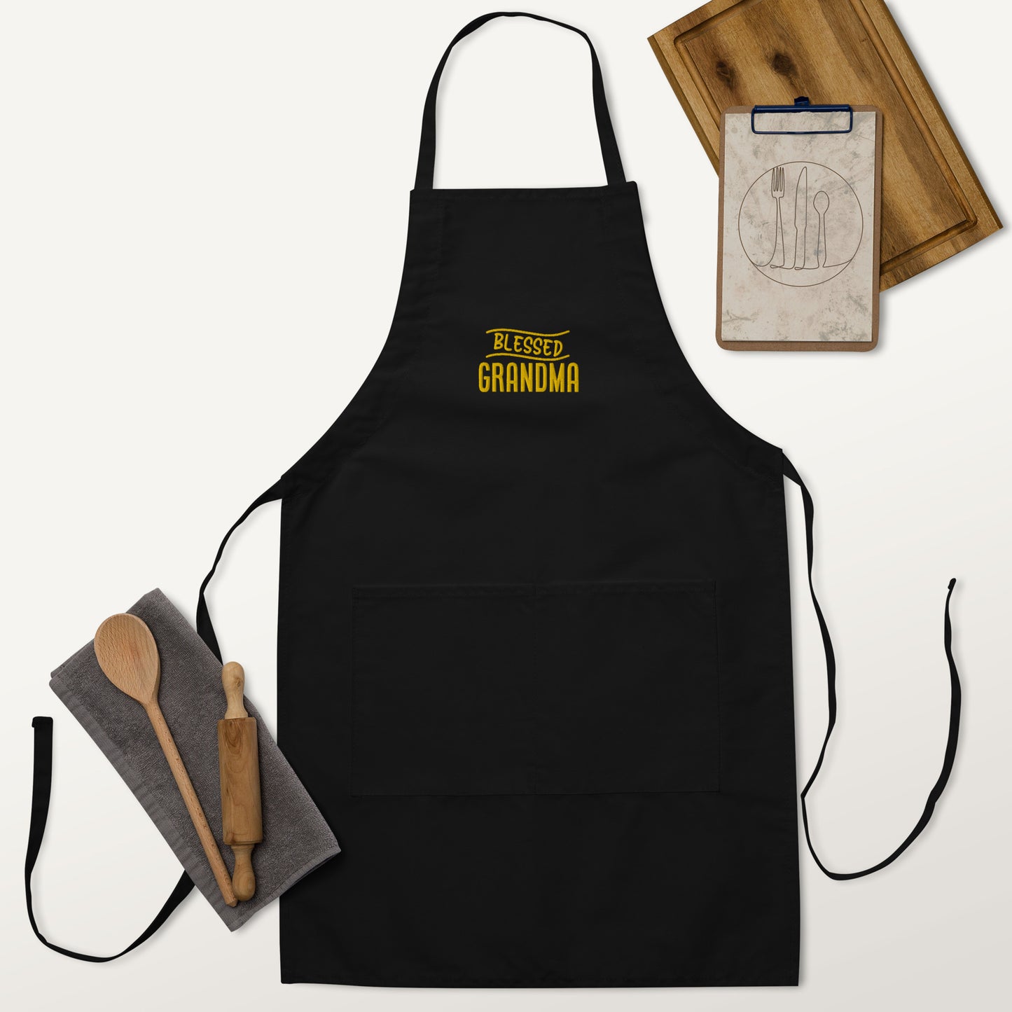 Blessed Grandma Embroidered Apron