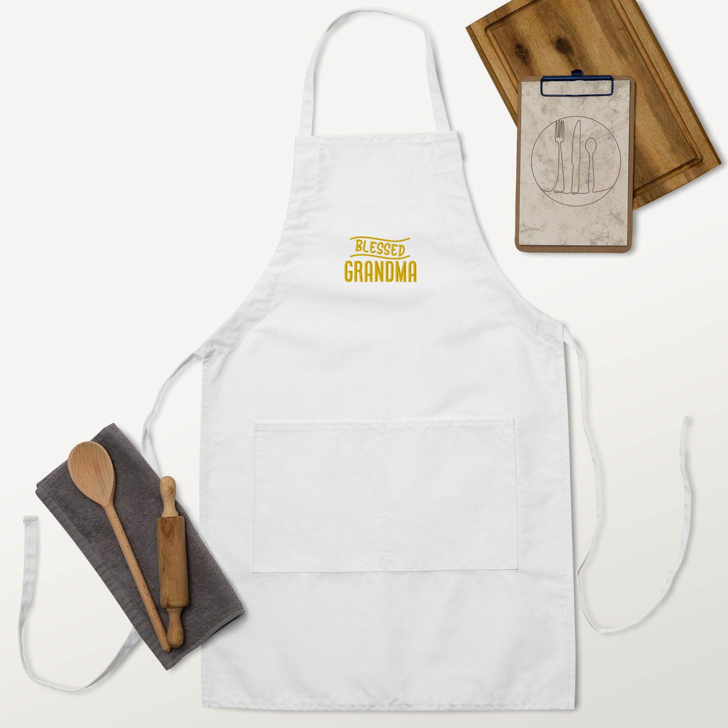 Blessed Grandma Embroidered Apron