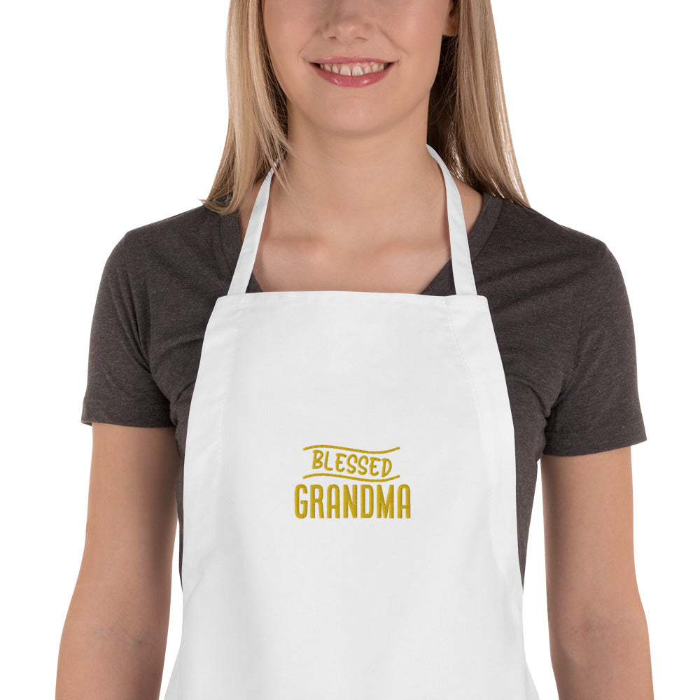 Blessed Grandma Embroidered Apron
