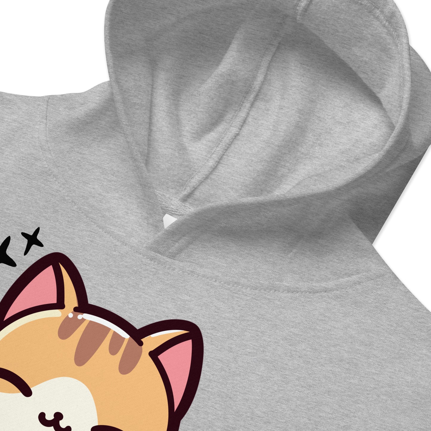 Smiling Cat Kids Fleece Hoodie