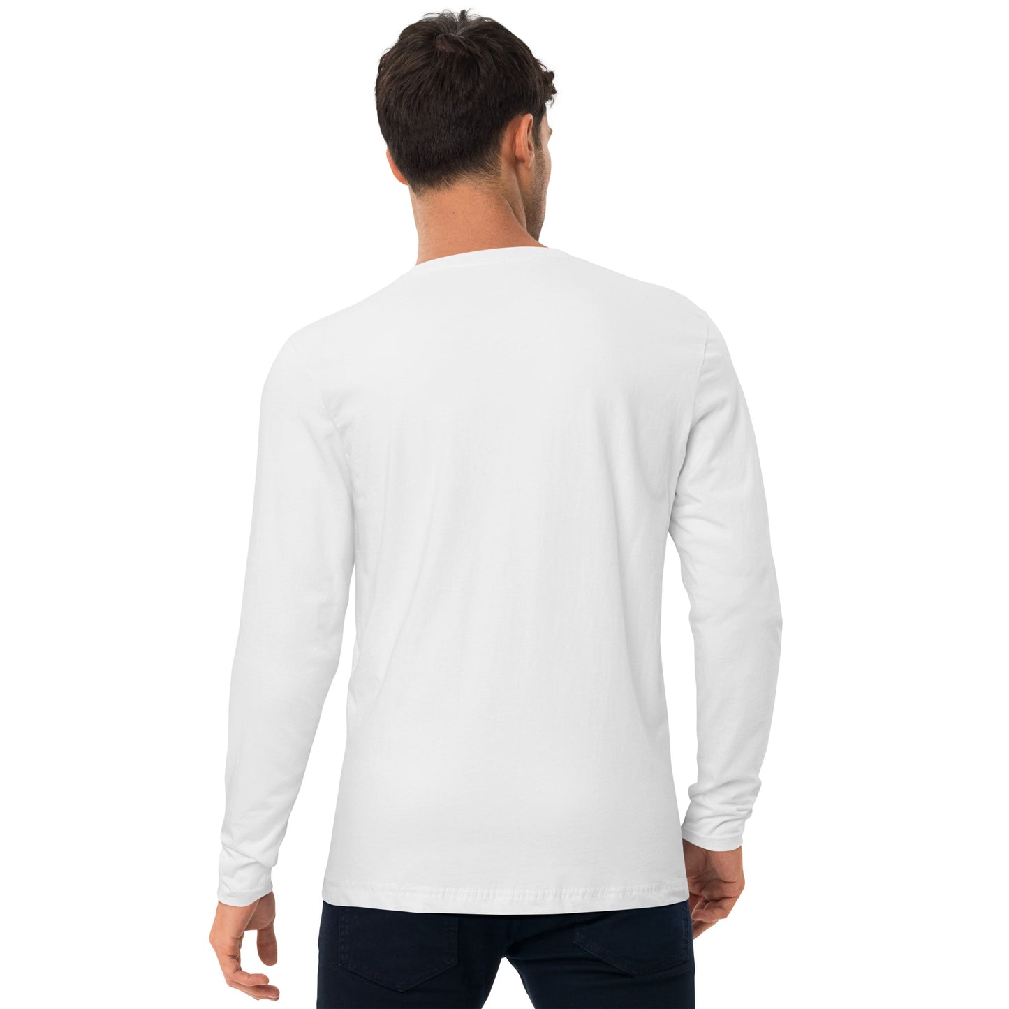 Artistic Long Sleeve Fitted Crew Neck Tee