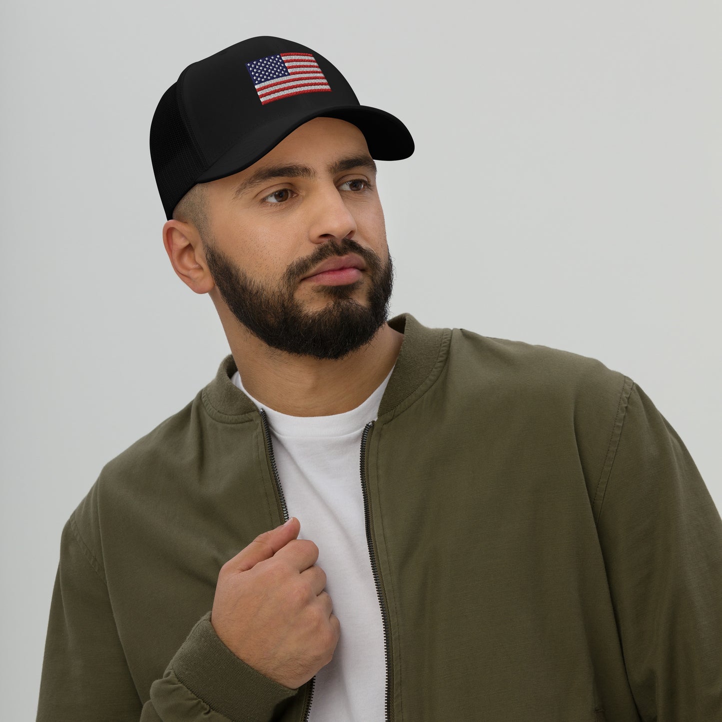American Flag Patriotic Trucker Cap