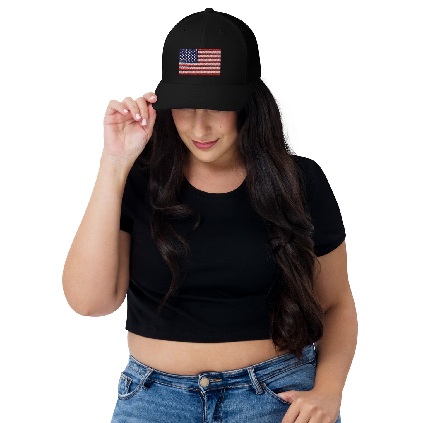 American Flag Patriotic Trucker Cap