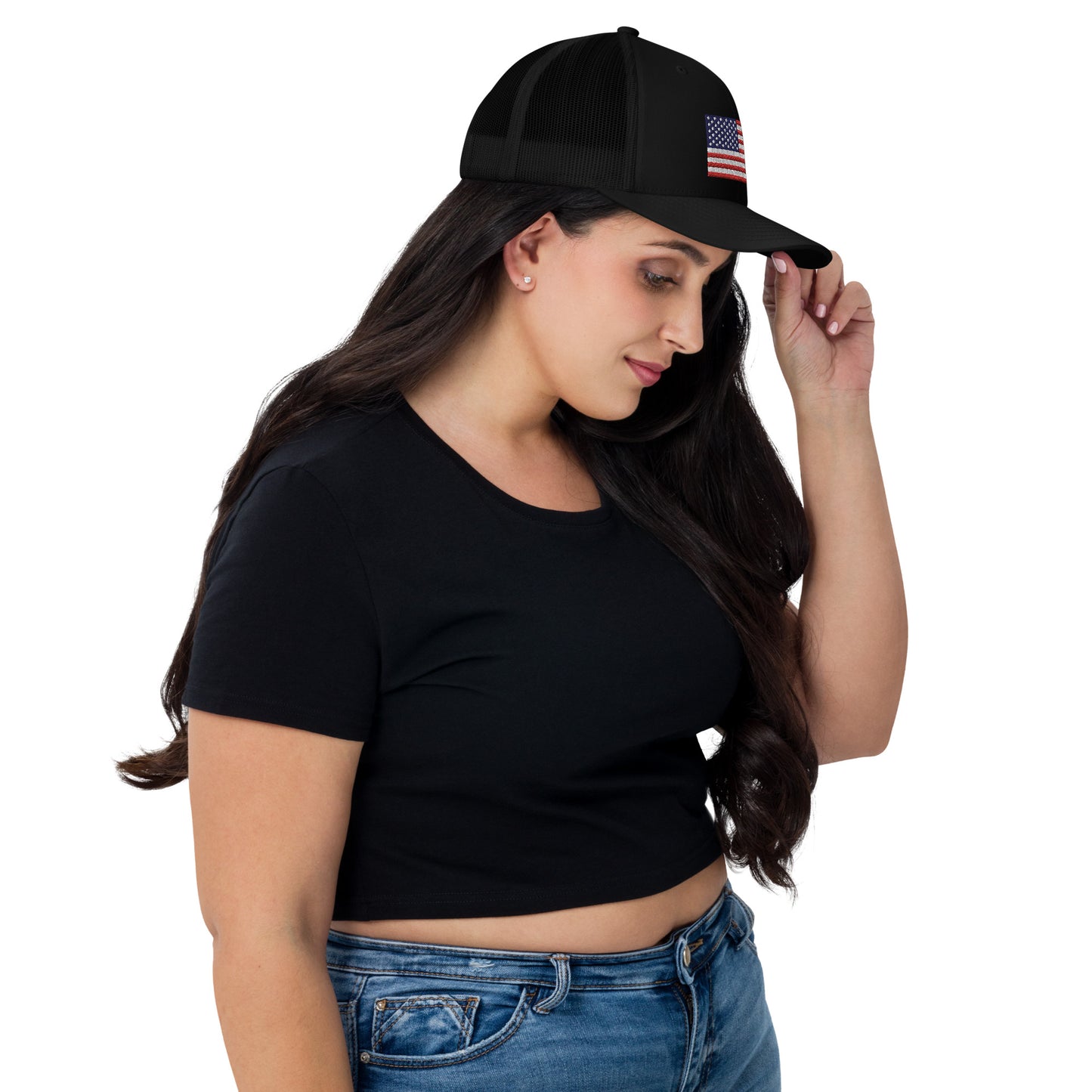 American Flag Patriotic Trucker Cap
