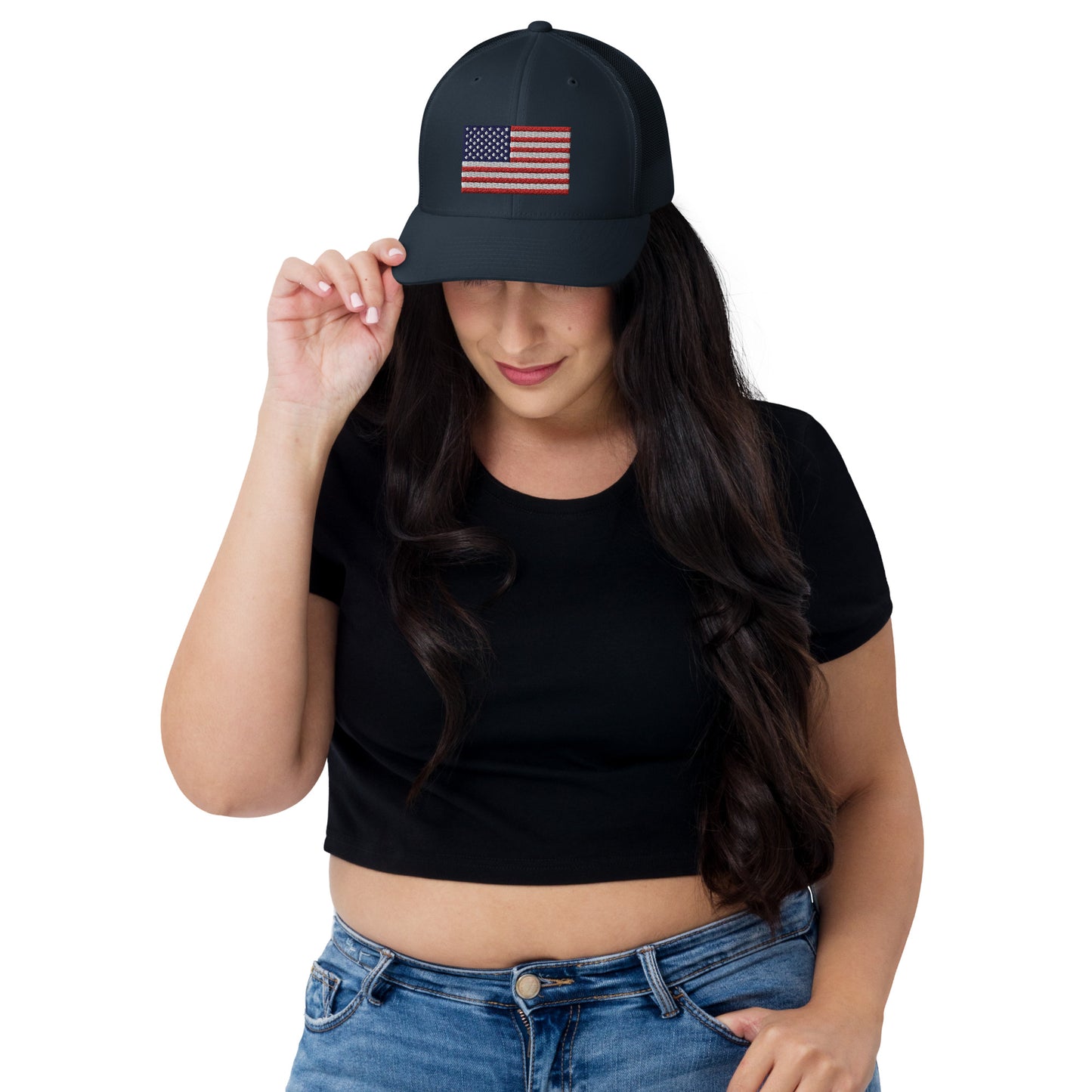American Flag Patriotic Trucker Cap