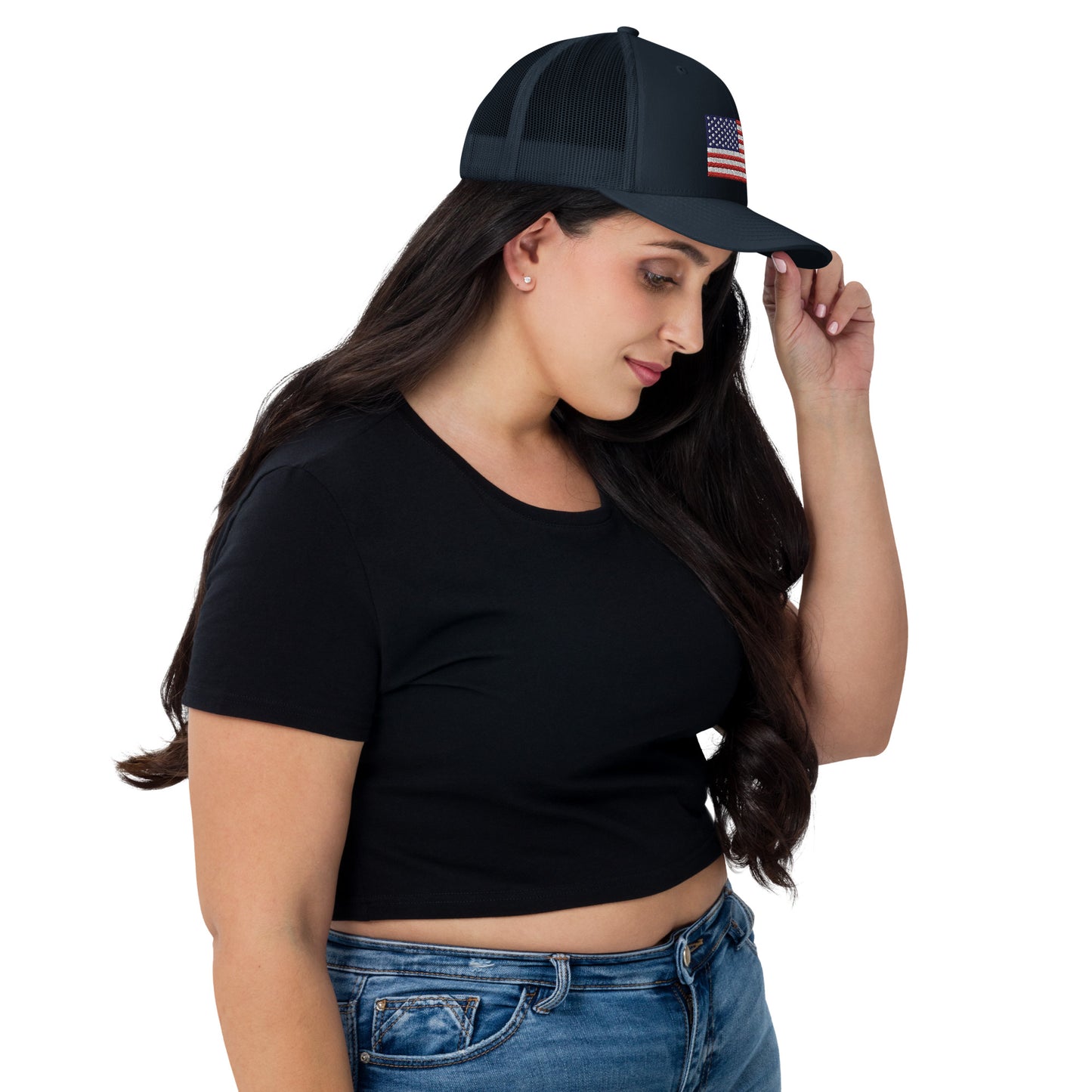 American Flag Patriotic Trucker Cap