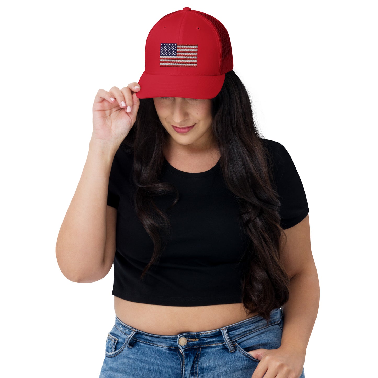 American Flag Patriotic Trucker Cap