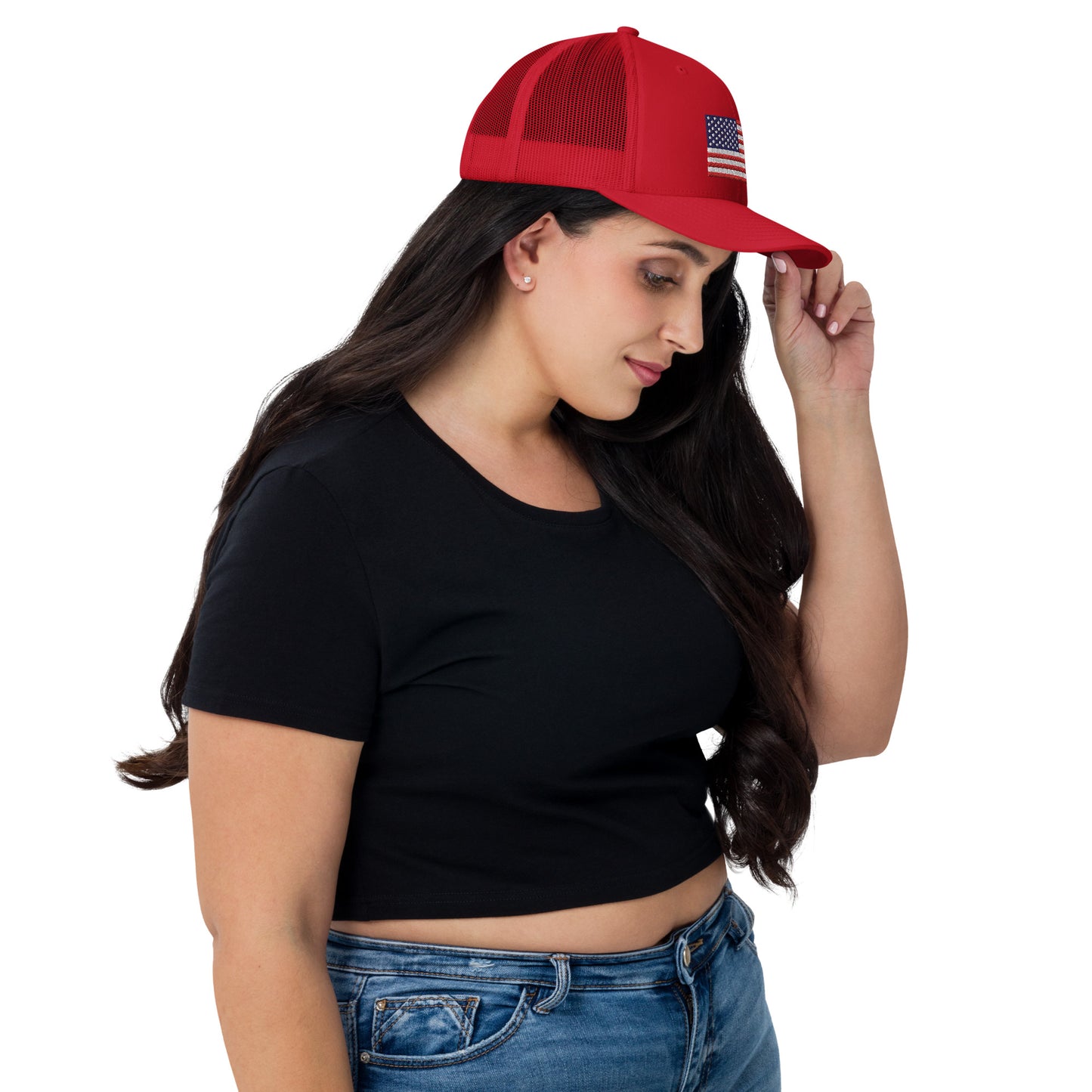 American Flag Patriotic Trucker Cap