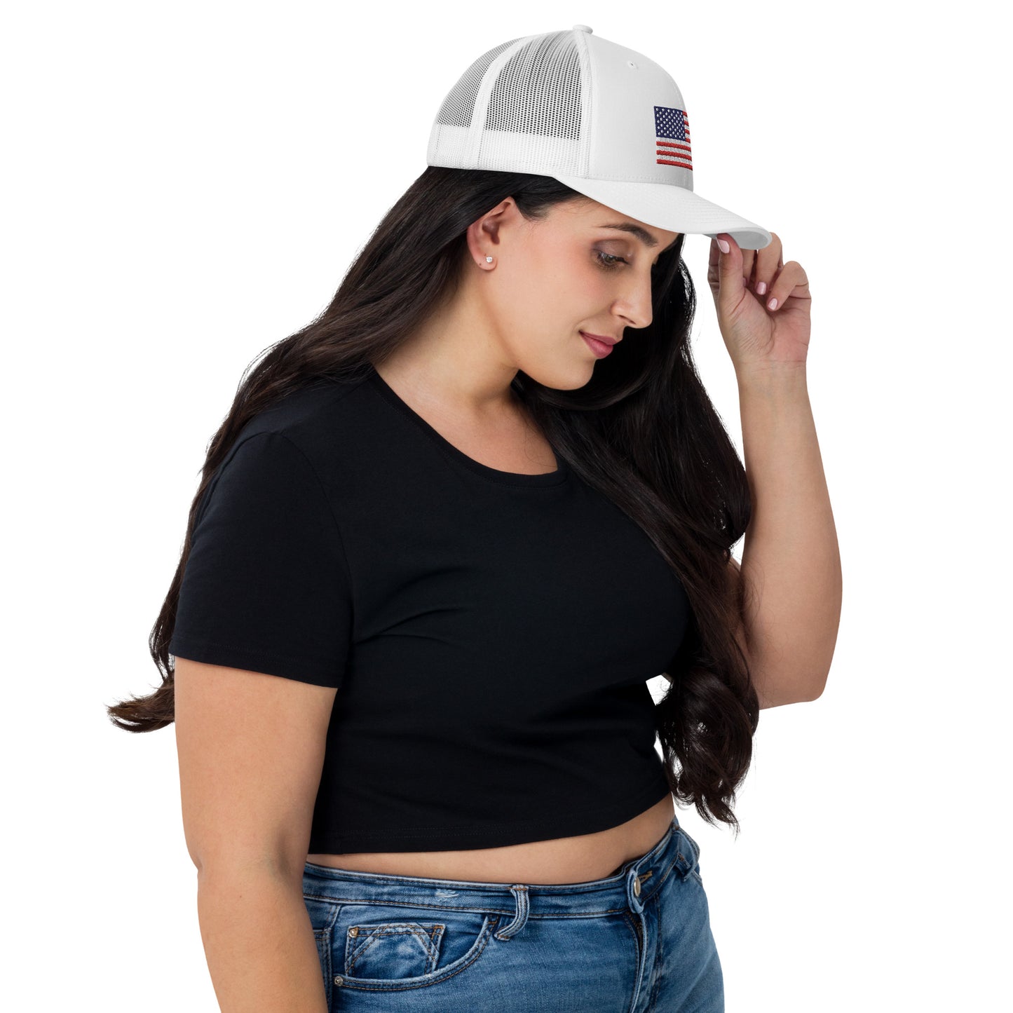 American Flag Patriotic Trucker Cap