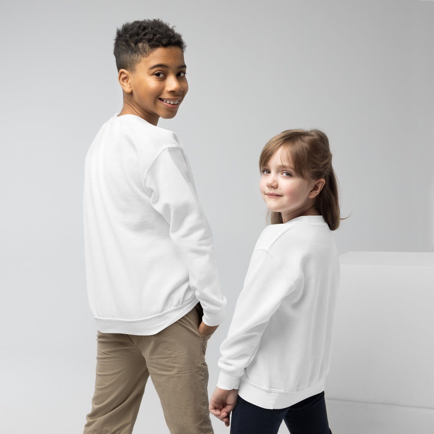 Smiling Cat Youth Crewneck Sweatshirt
