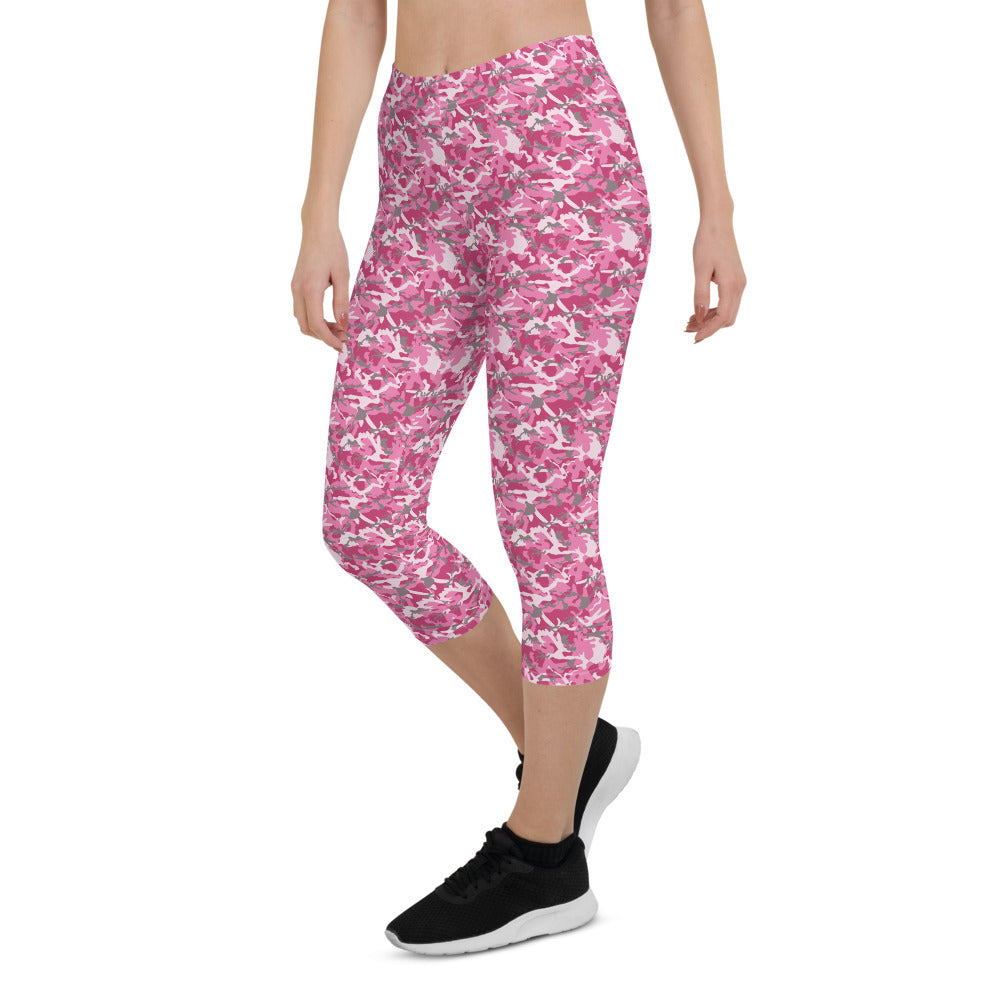 Pink Camo Capri Leggings - Bloom Seventy Seven