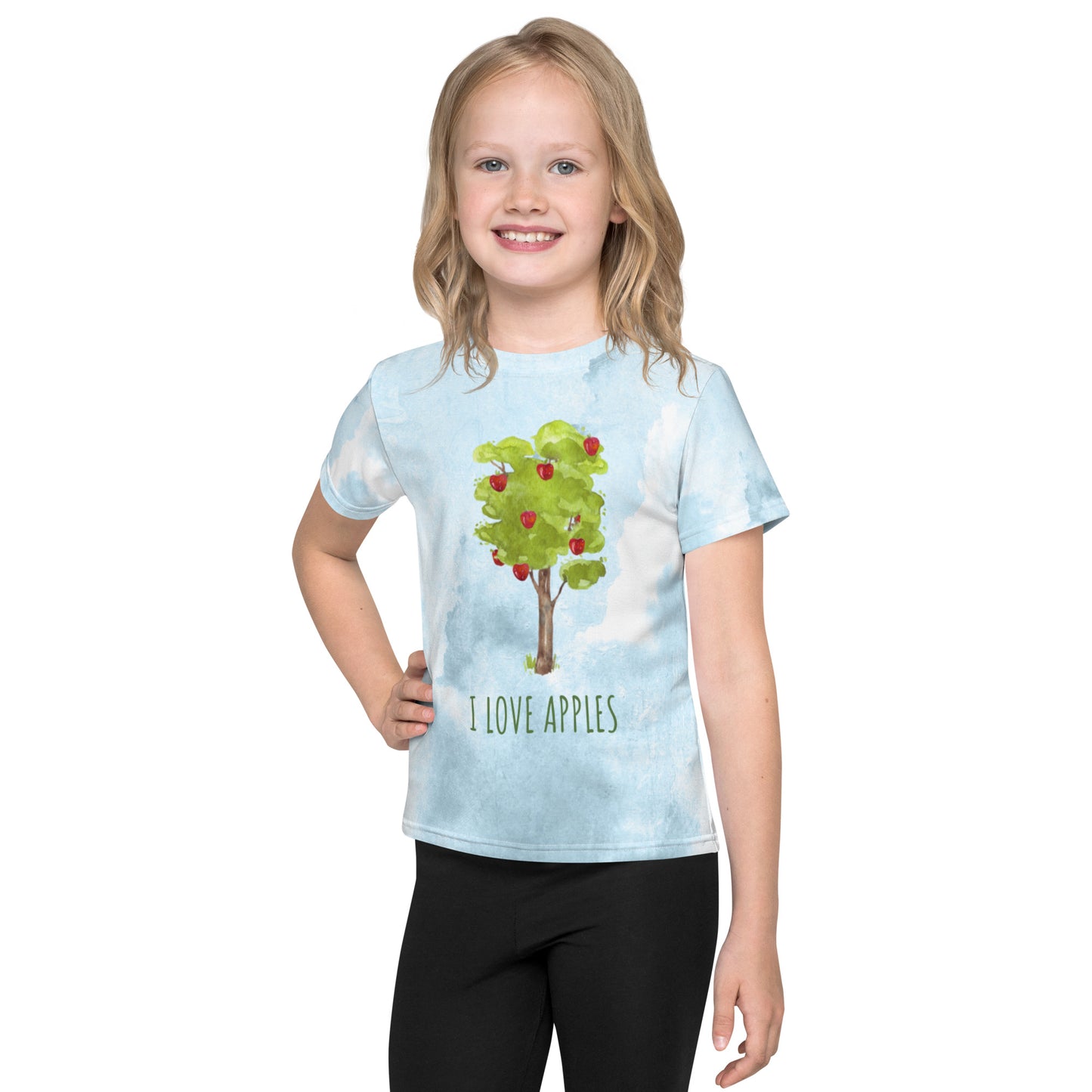 I Love Apples Girl's Crew Neck T-Shirt
