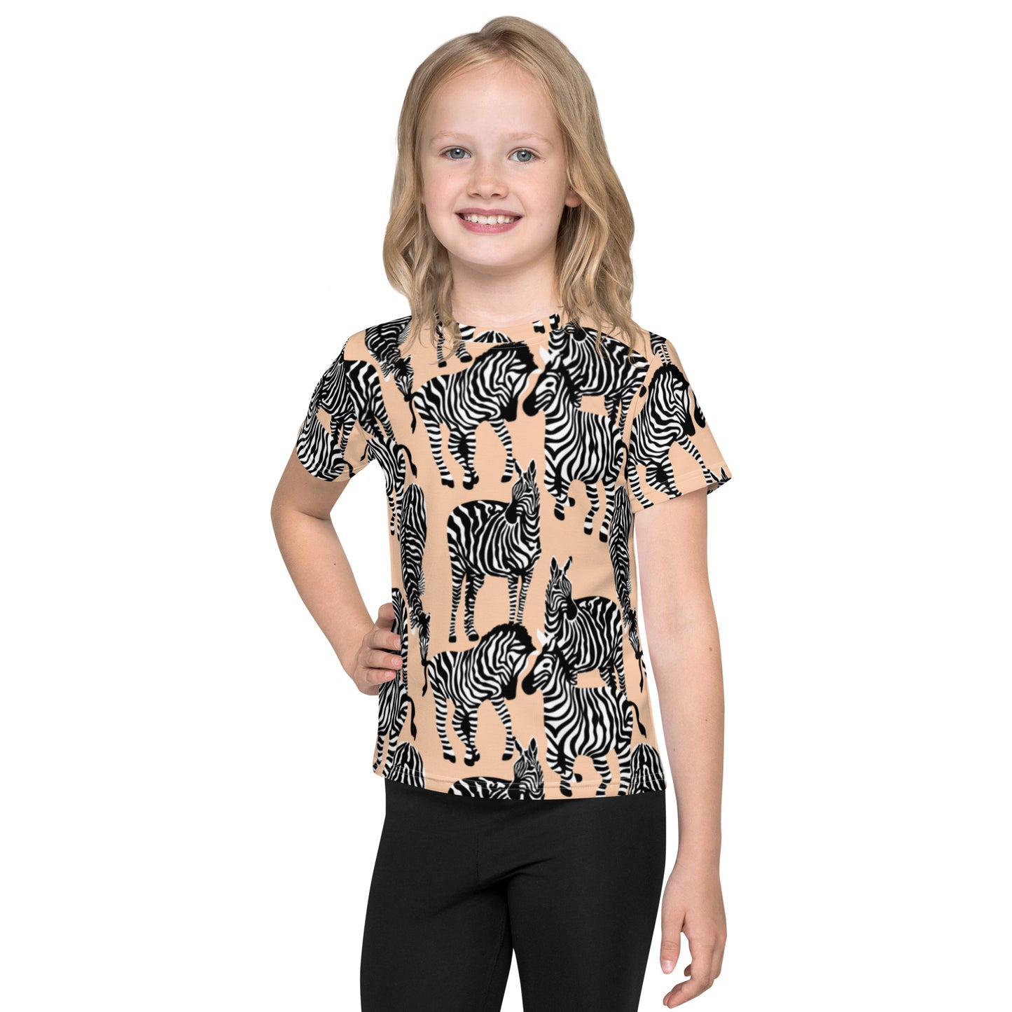 Zebras Kids Crew Neck T-Shirt
