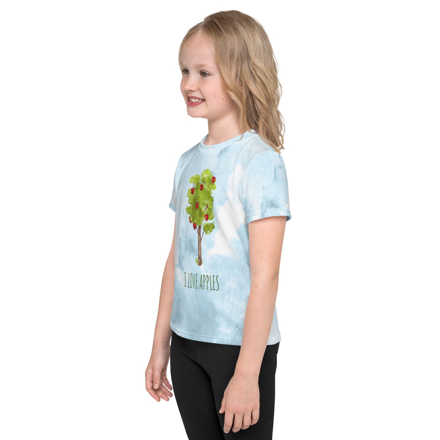 I Love Apples Girl's Crew Neck T-Shirt