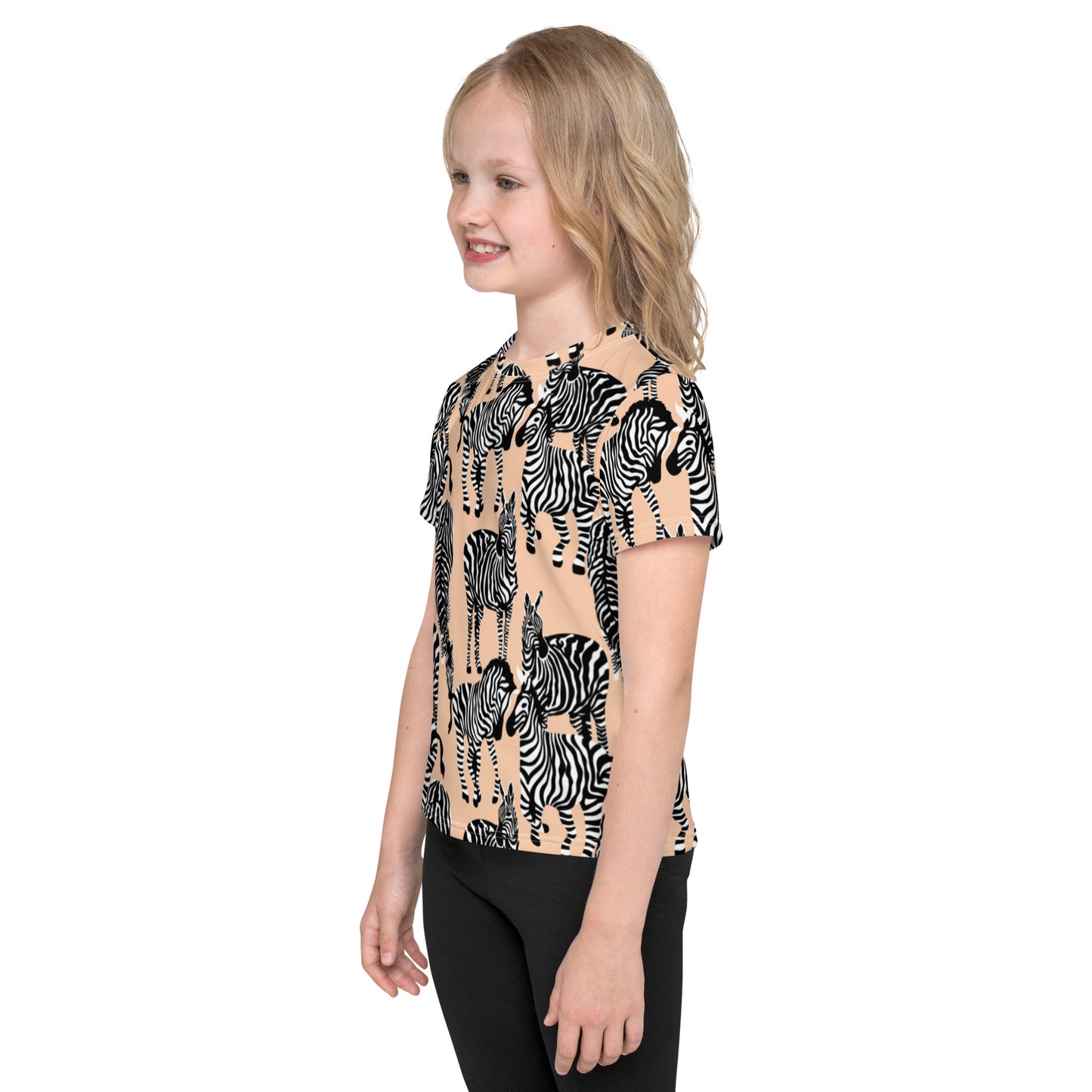Zebras Kids Crew Neck T-Shirt