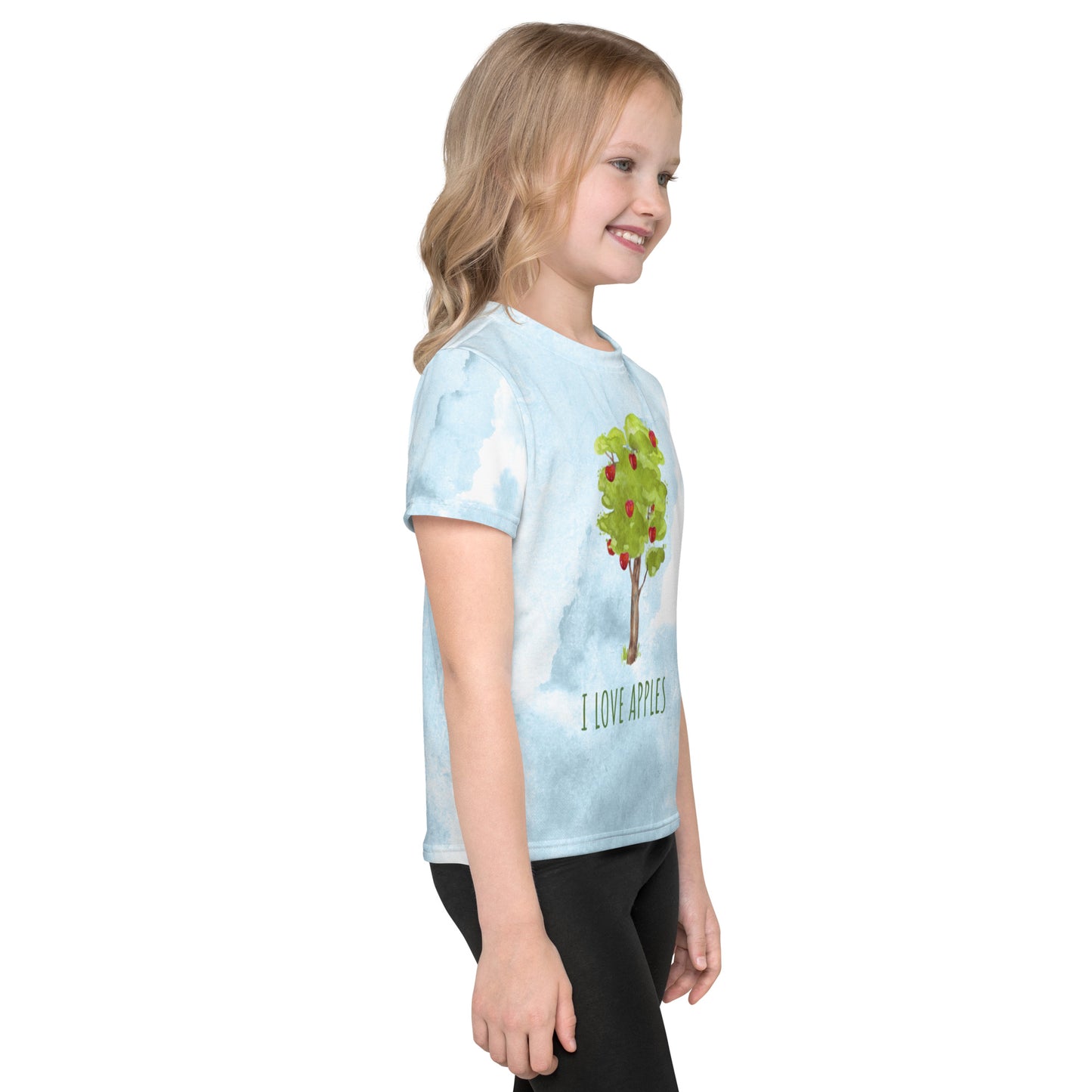 I Love Apples Girl's Crew Neck T-Shirt