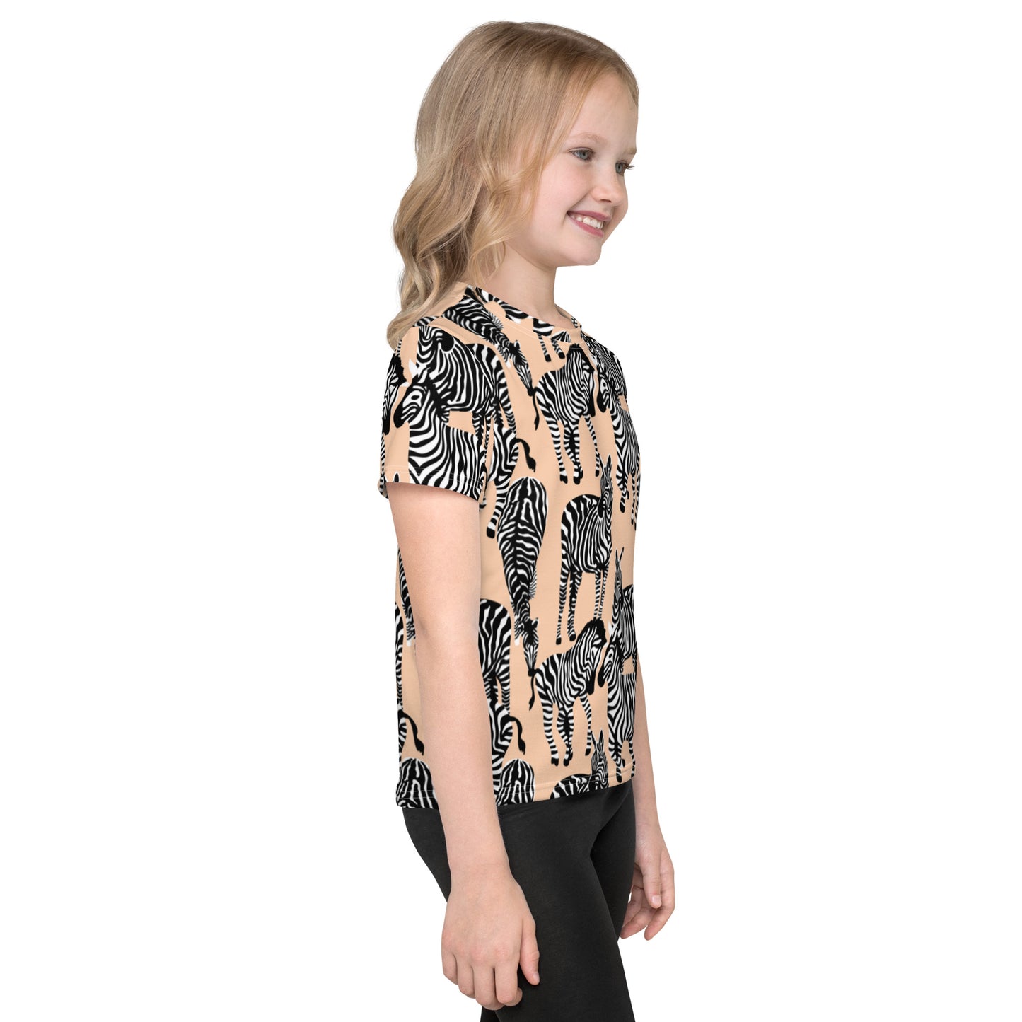 Zebras Kids Crew Neck T-Shirt