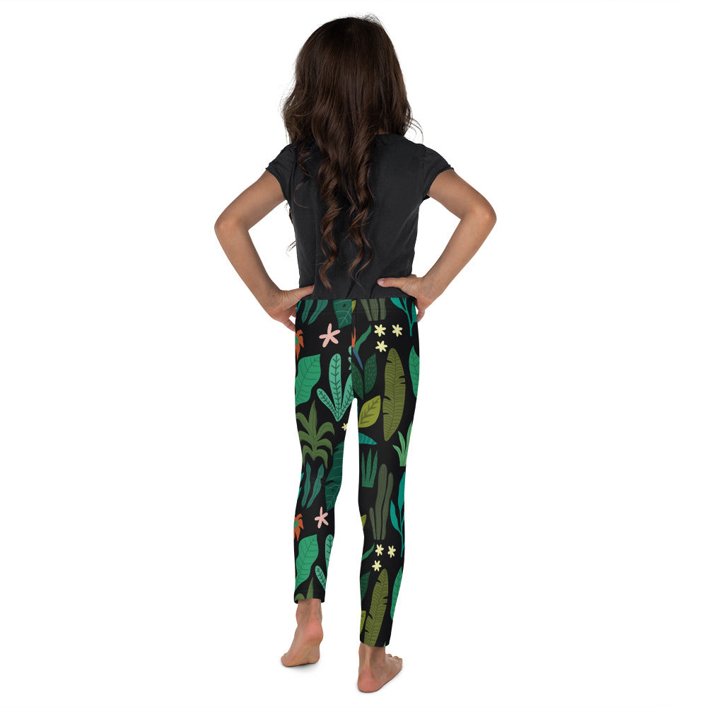 Tropical Leaves Girls Leggings