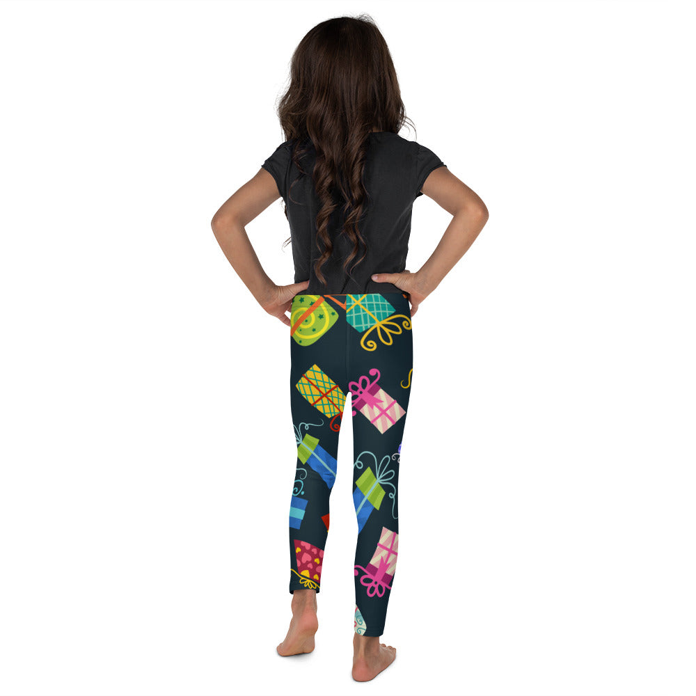 Gift Wrapped Girls Christmas Leggings