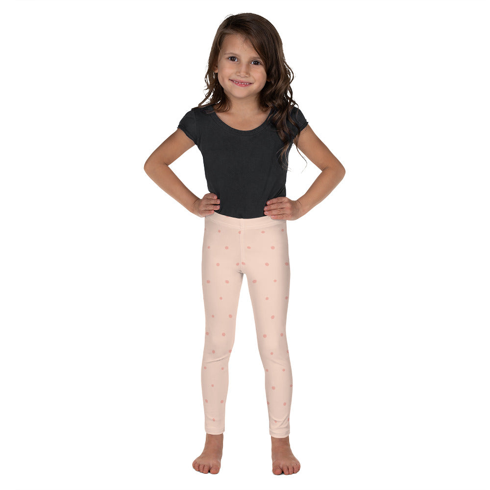 Peach Girls Polka Dot Leggings