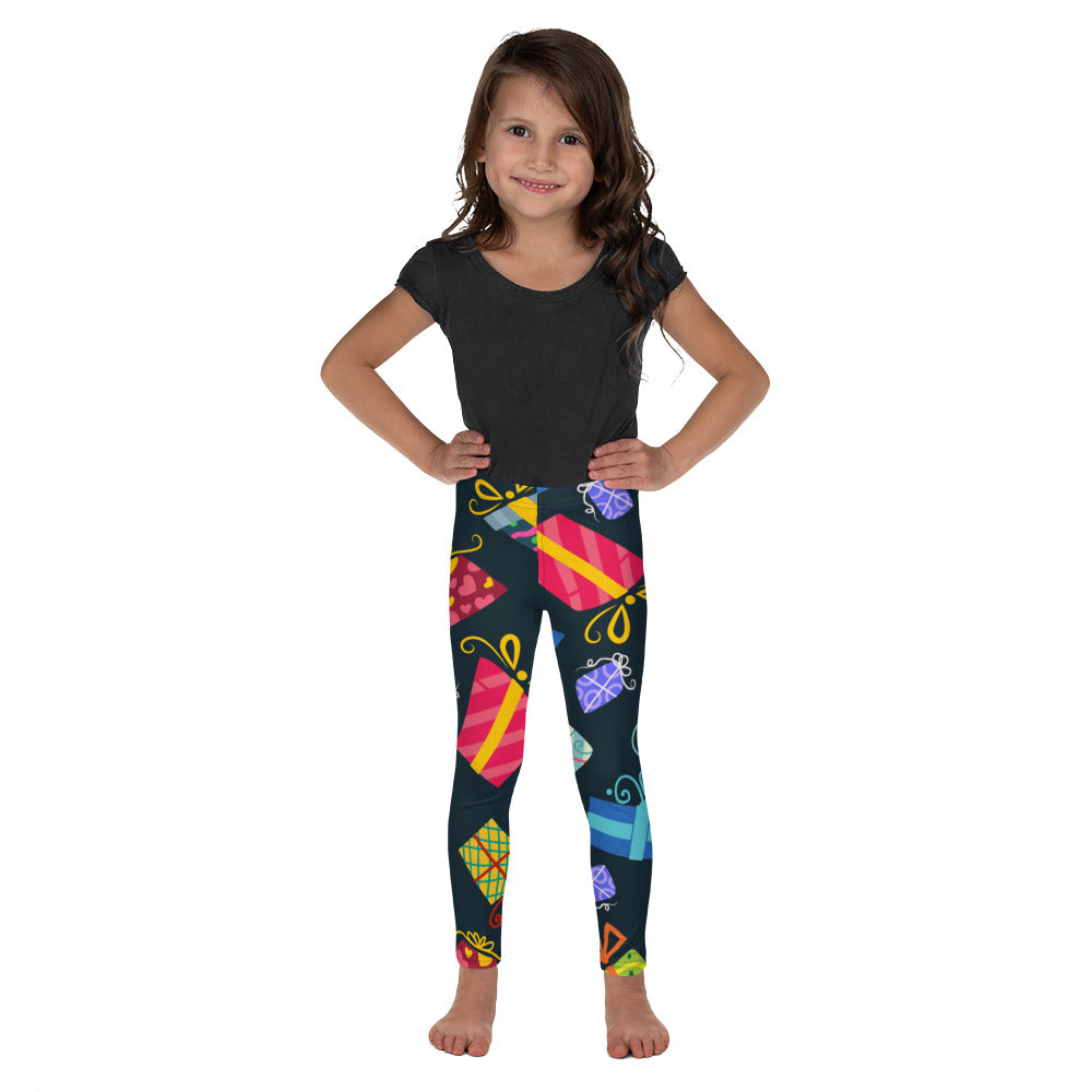 Gift Wrapped Girls Christmas Leggings