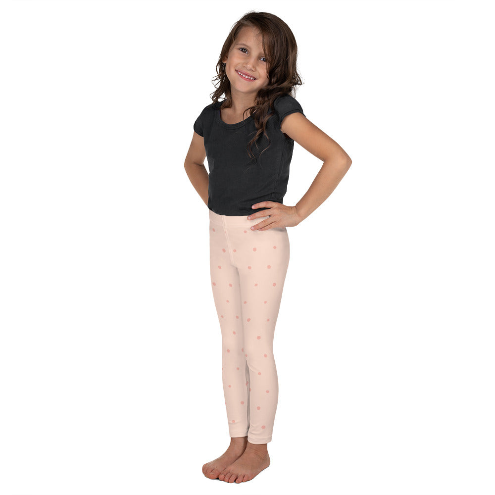 Peach Girls Polka Dot Leggings