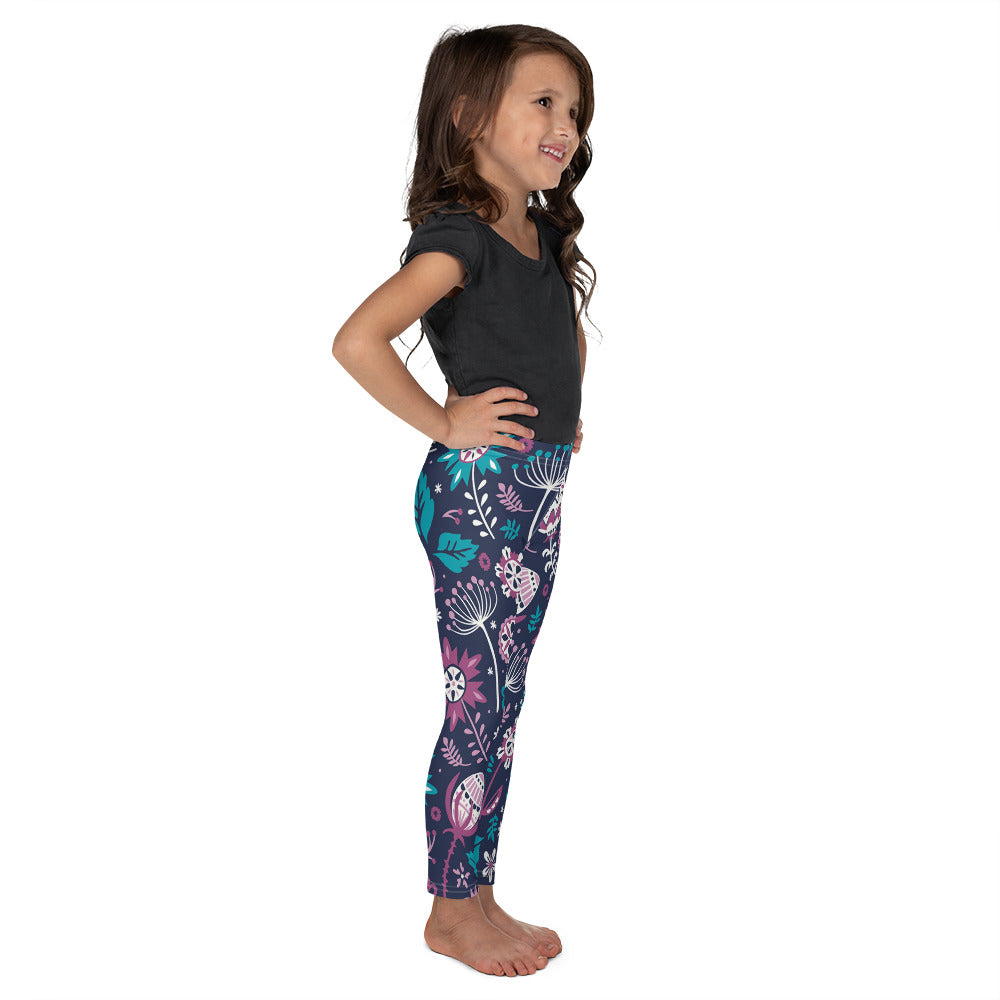 Pretty Floral Girls Leggings