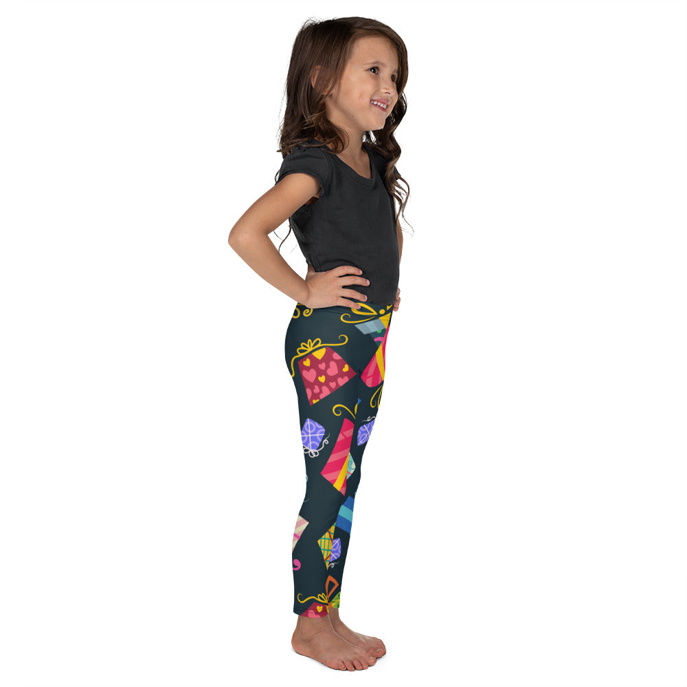 Gift Wrapped Girls Christmas Leggings