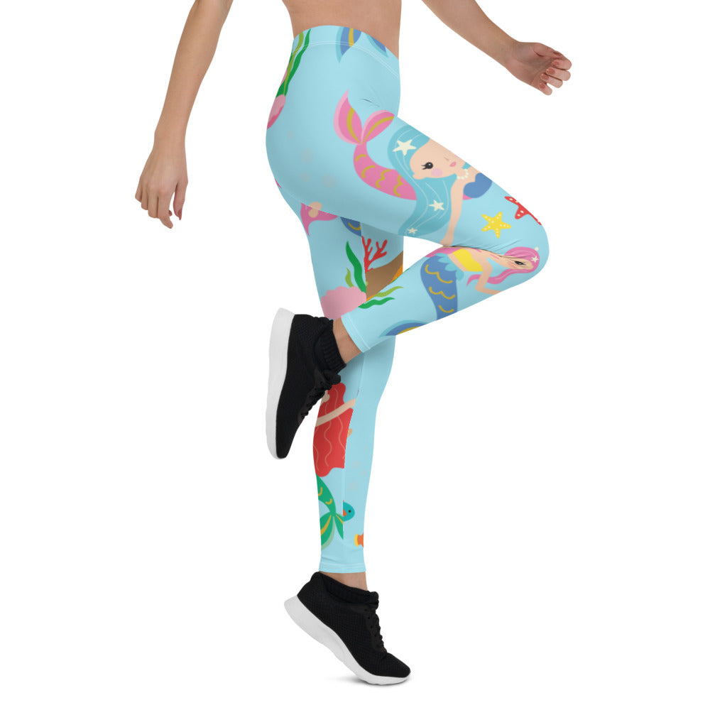 Blue Mermaid Leggings