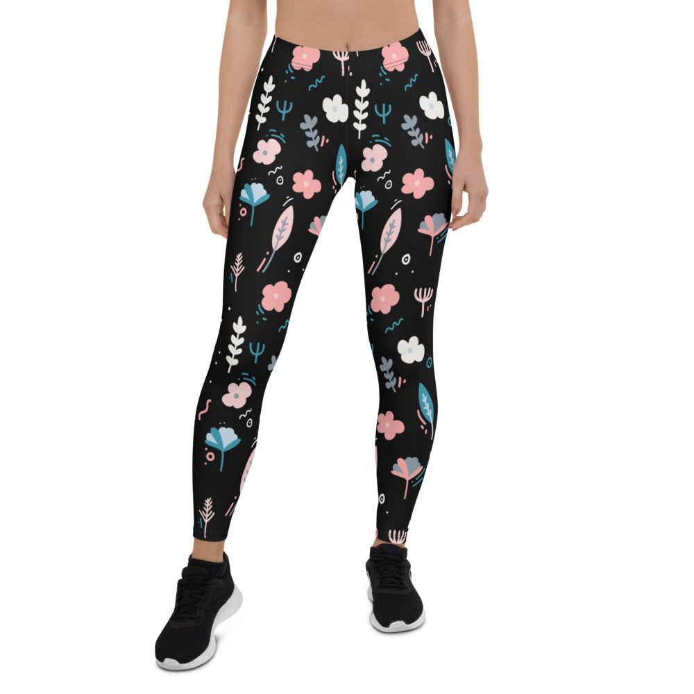 Flower Floral Print Leggings