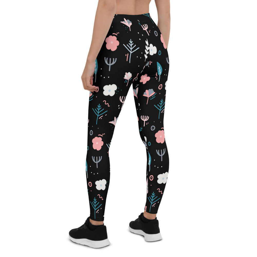 Flower Floral Print Leggings