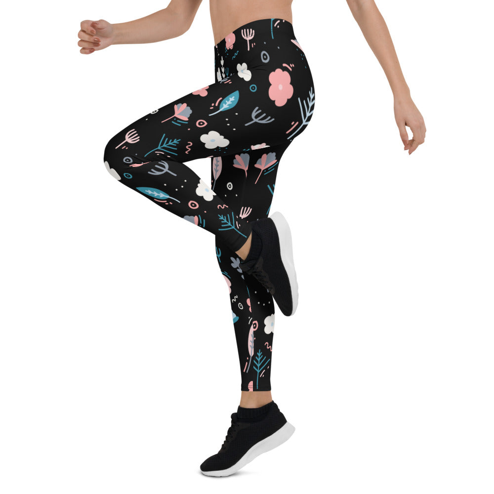 Flower Floral Print Leggings