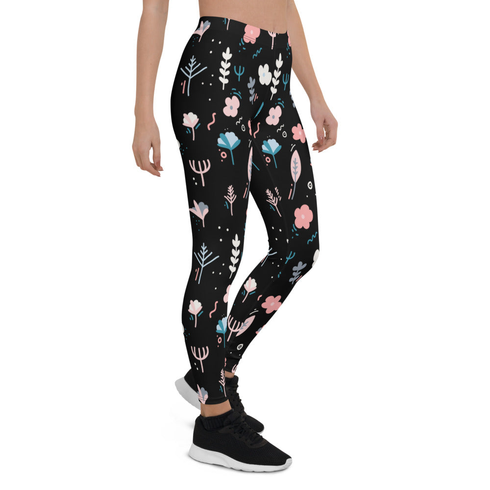 Flower Floral Print Leggings