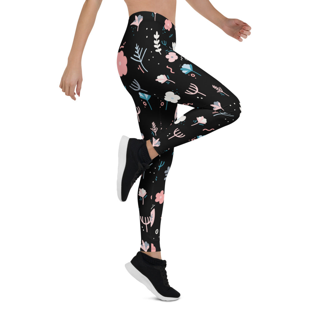 Flower Floral Print Leggings