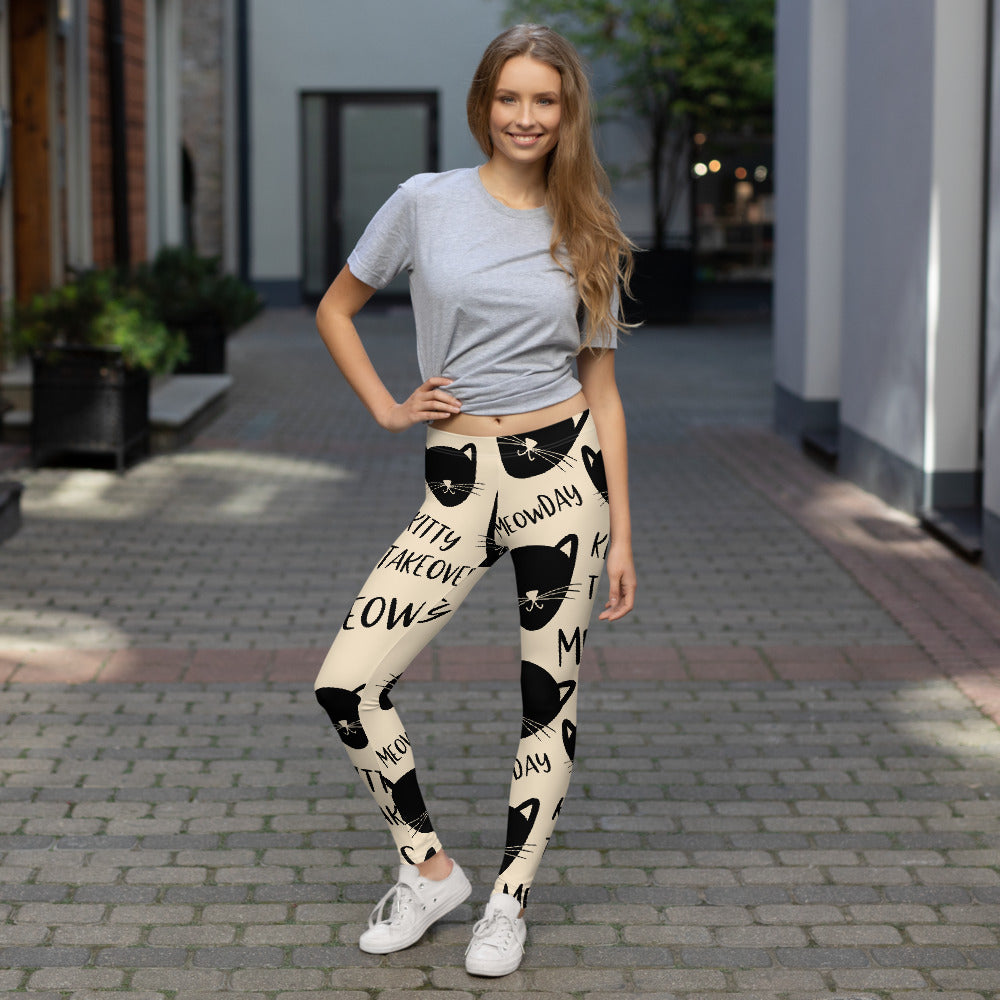 Cat Print Leggings