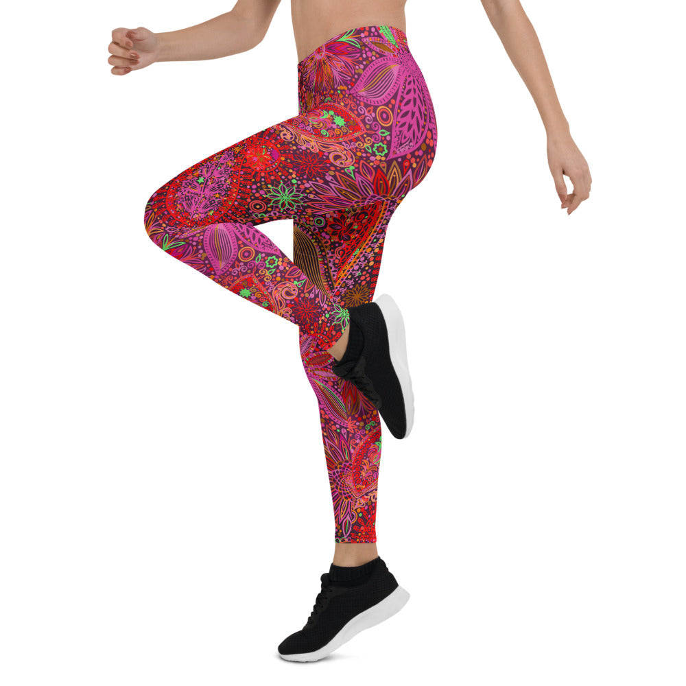 Ornate Paisley Print Leggings - Bloom Seventy Seven
