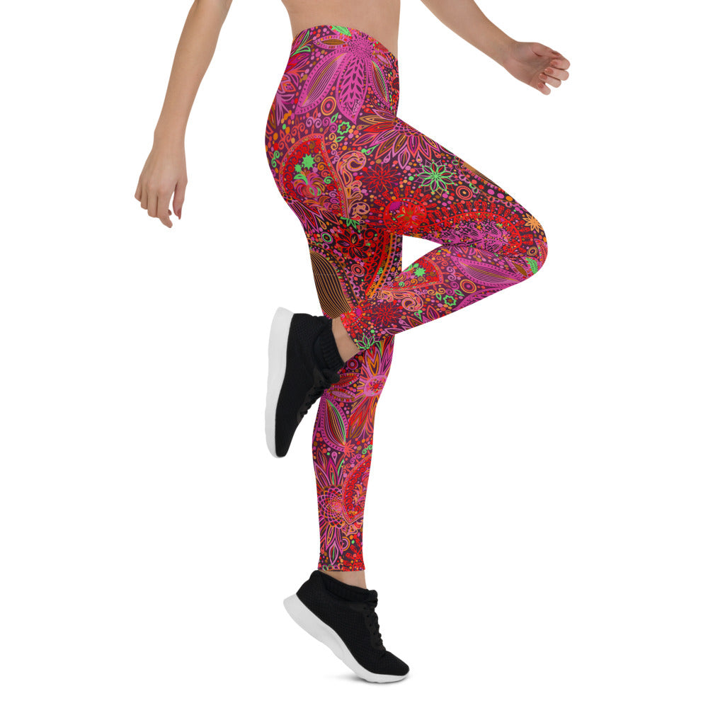 Ornate Paisley Print Leggings - Bloom Seventy Seven