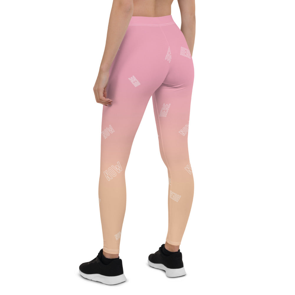 Pink Ombre Here & Now Print Leggings