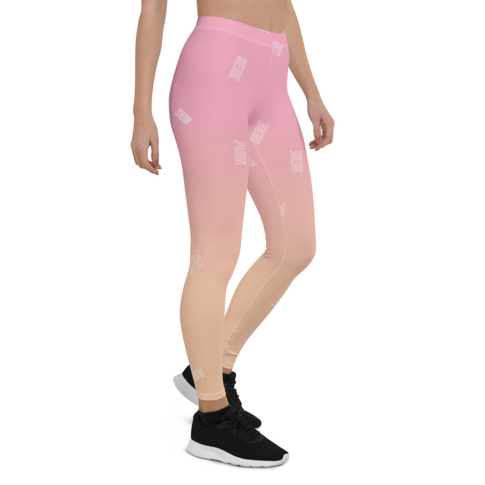 Pink Ombre Here & Now Print Leggings