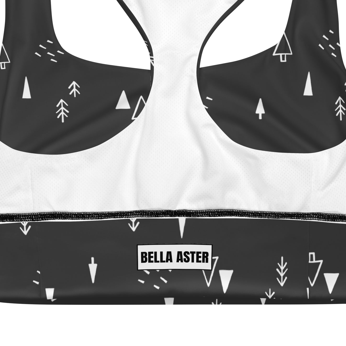 Monochrome Festive Longline Sports Bra