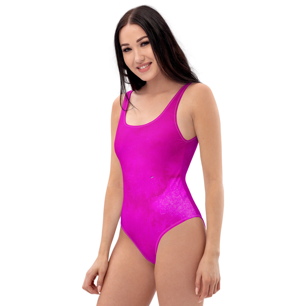 Pink Water One-Piece Swimsuit