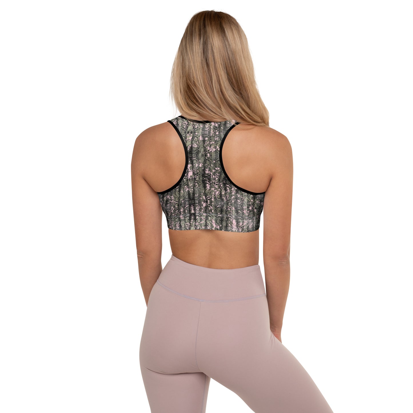 Snake Pattern Padded Sports Bra