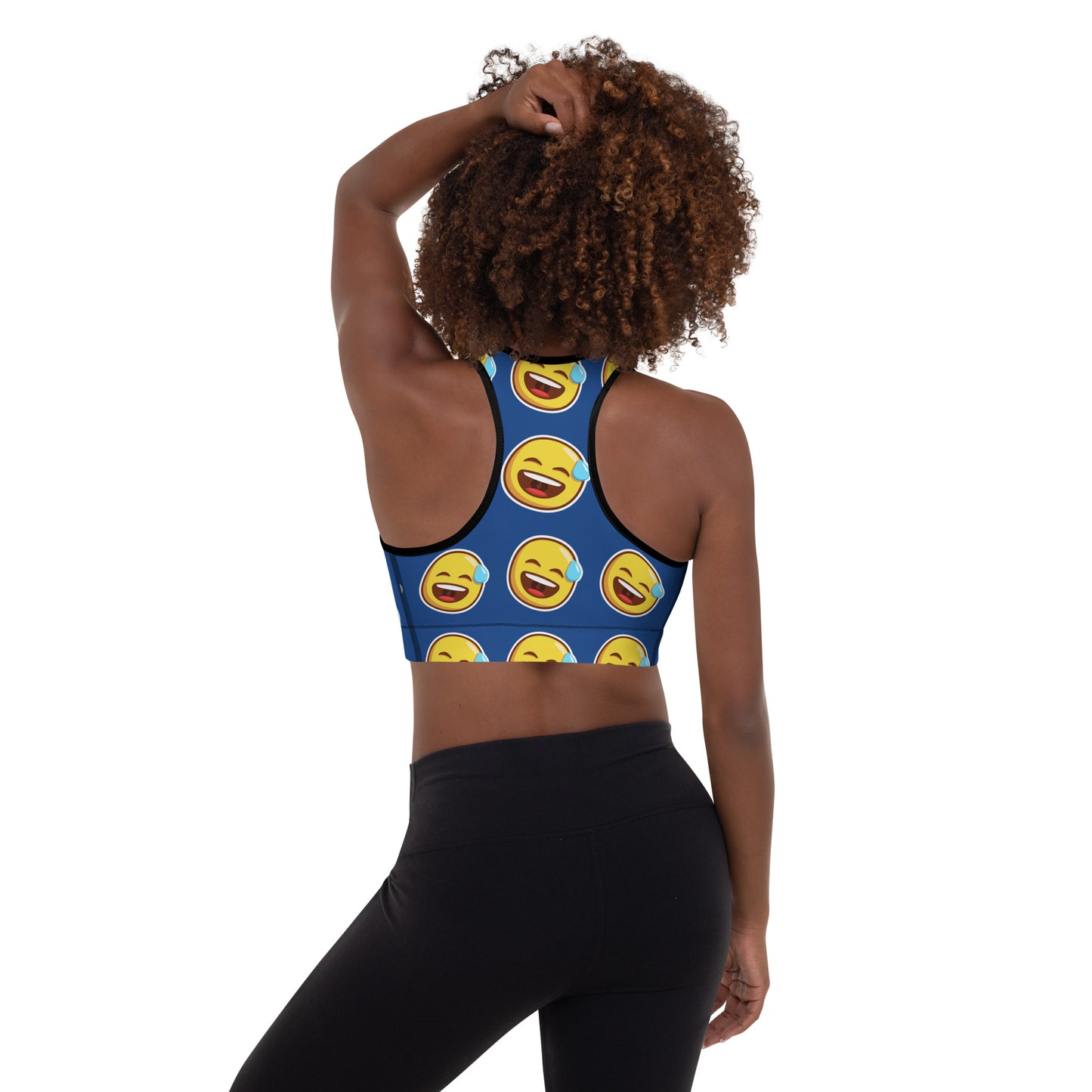 Smiling Faces Padded Sports Bra