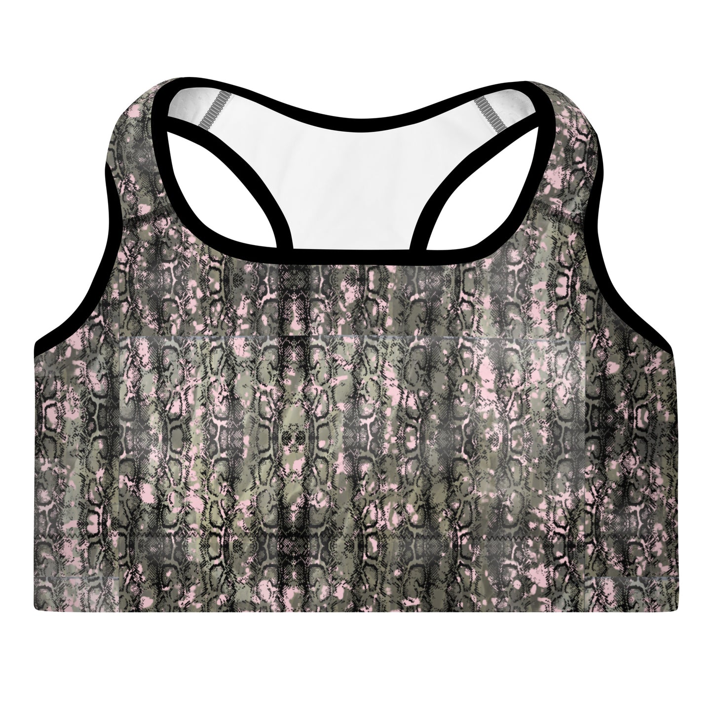 Snake Pattern Padded Sports Bra