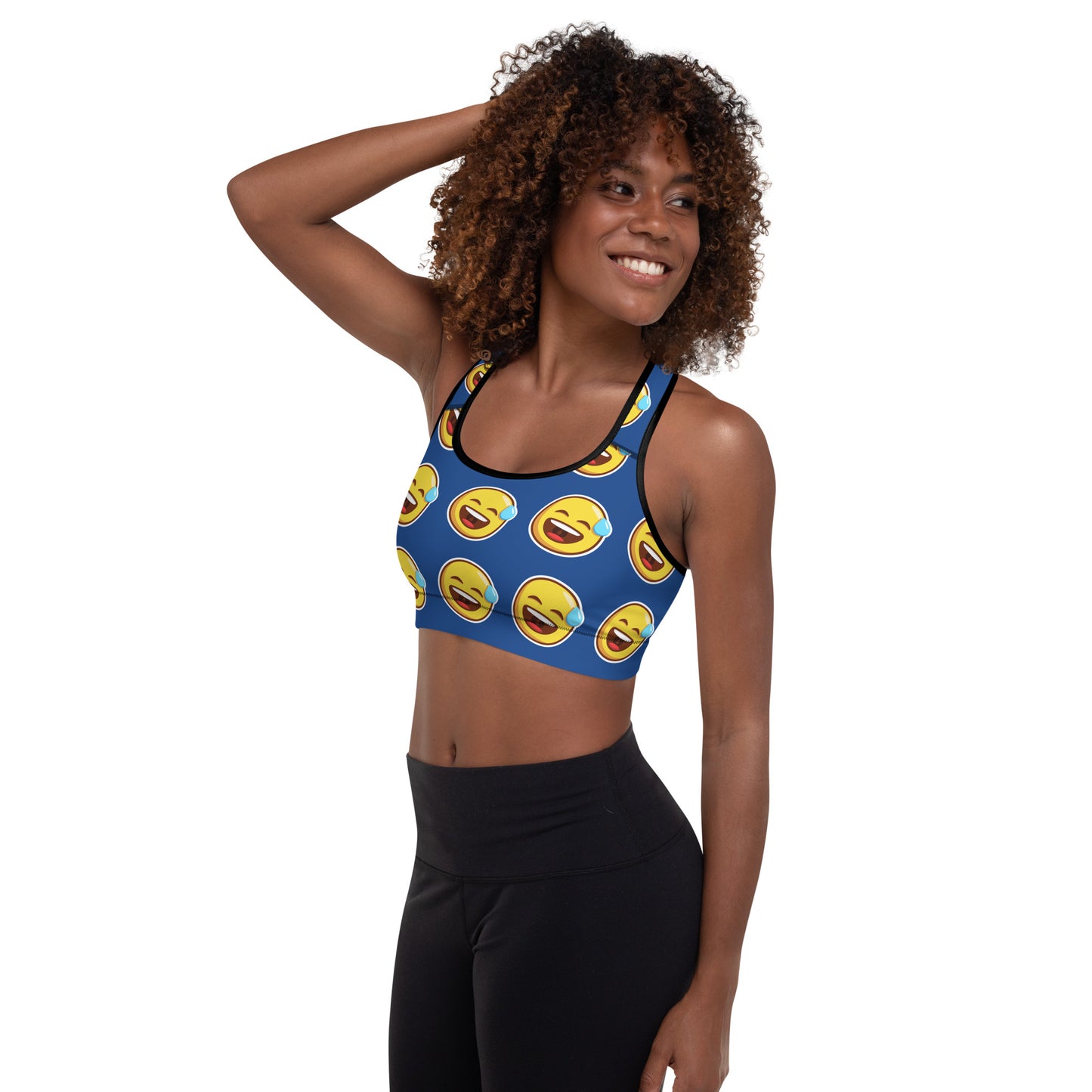 Smiling Faces Padded Sports Bra