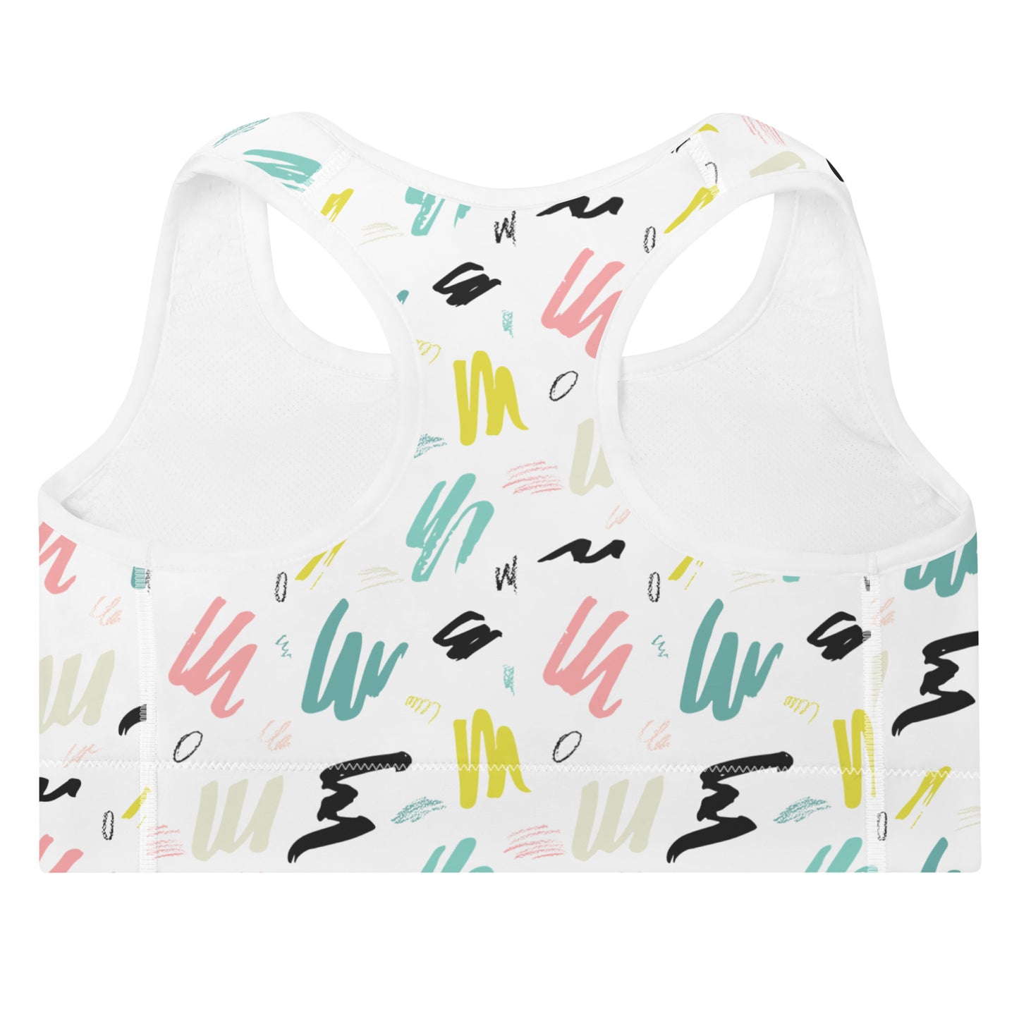 Abstract Pattern Padded Sports Bra