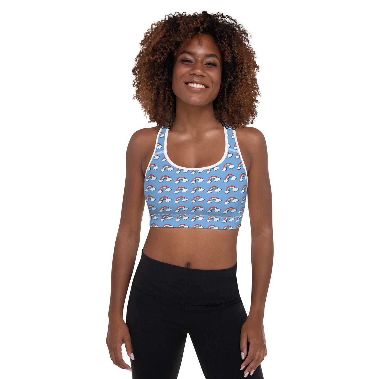 Rainbow Padded Sports Bra