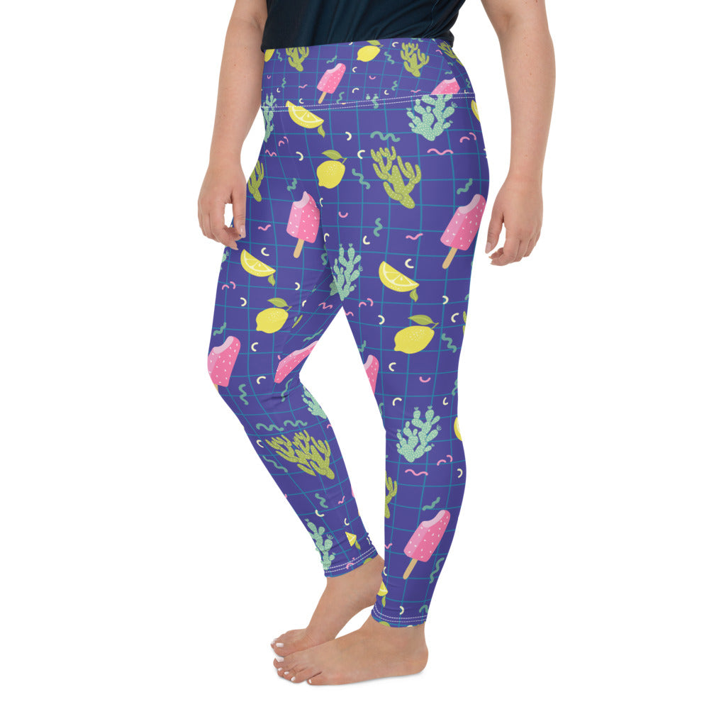 Lemon Pop Plus Size Leggings